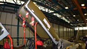 An aircraft canopy protected internally and externally with Protectapeel Aerospace surface protection coating