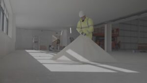 Peeling Protectapeel FloorDefend from a polished concrete floor 