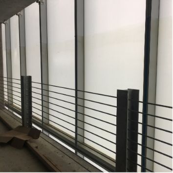 internal glass and frames protected with Protectapeel protective coating