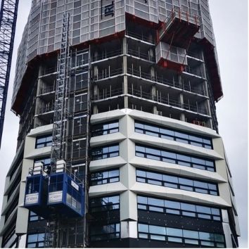 the Octagon project had glass protection throughout construction by using Protectapeel