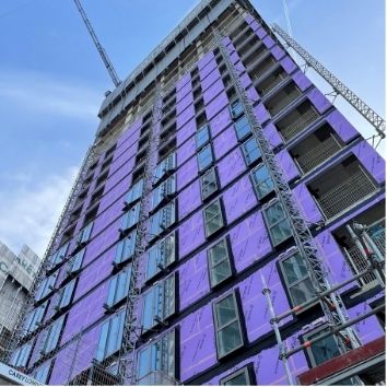 Alperton Yard in London with external glass protected with Protectapeel