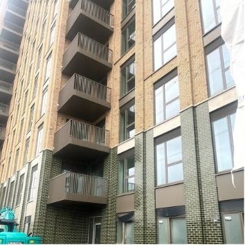 glass and frames installed on a construction project with Protectapeel protecting them