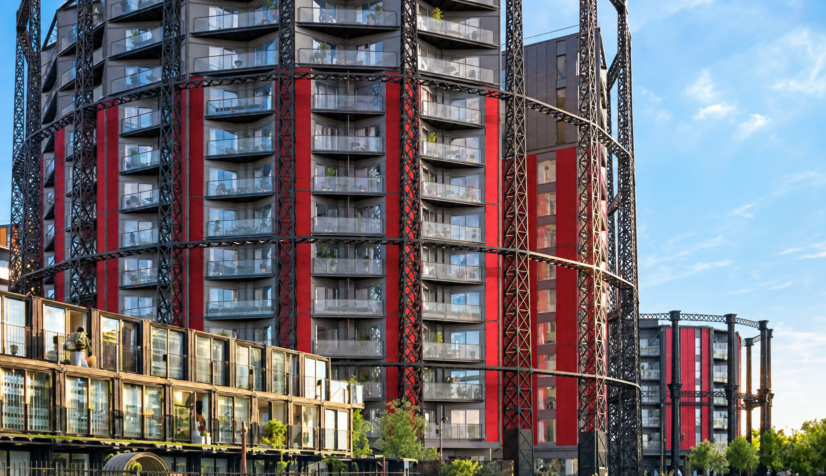 protecting glass during construction of Bethnal Green