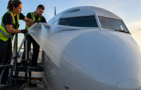 peeling protectapeel aerospace from an aircraft