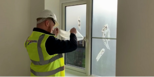peeling Protectapeel from a window